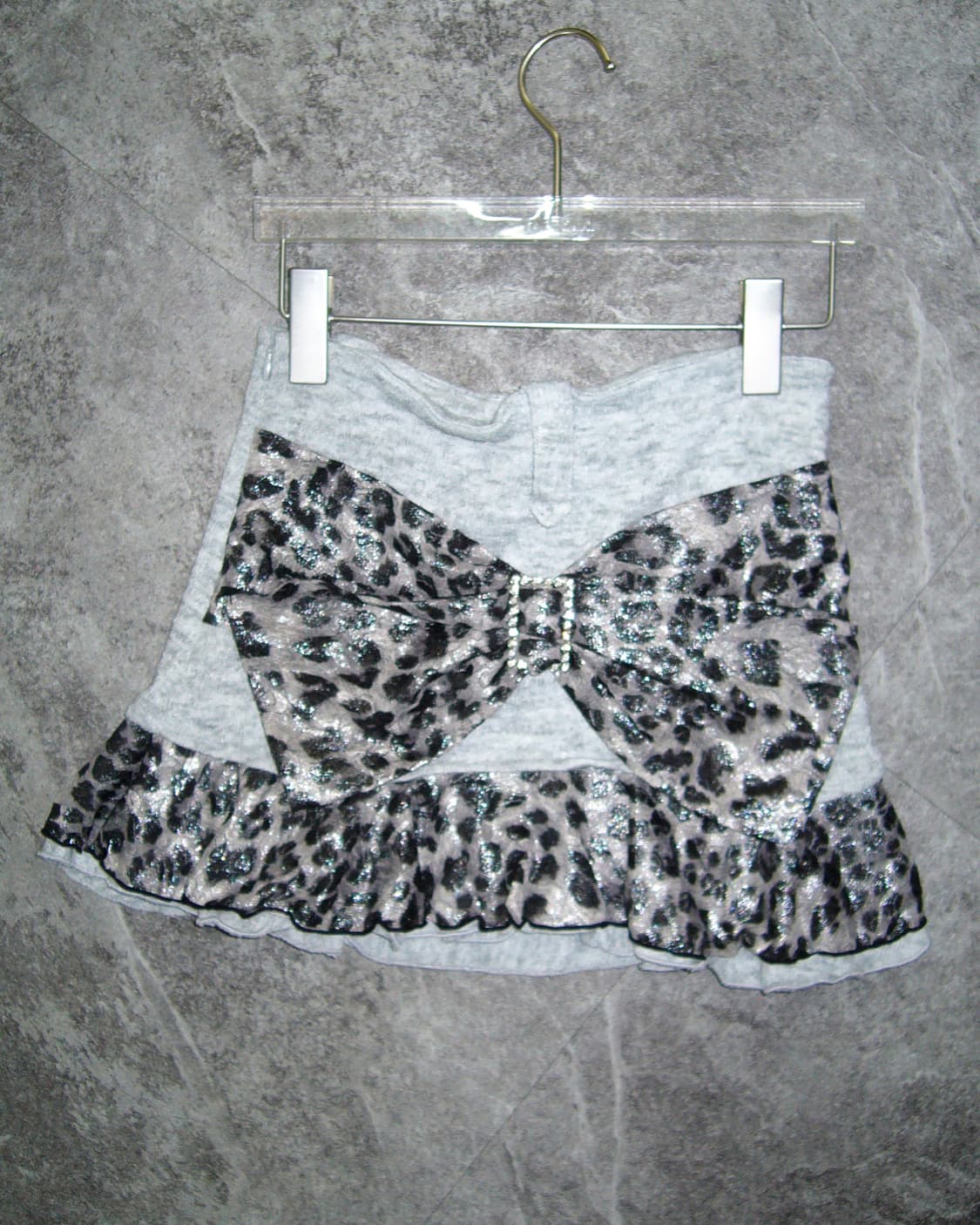 d.i.a Grey Leopard Ribbon Skirt 상품이미지1