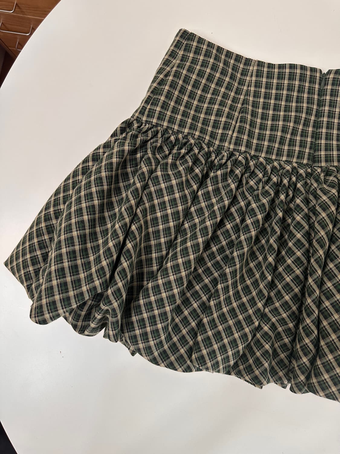 아옵트 BALLOON MINI SKIRT - GREEN CHECK 상품이미지4