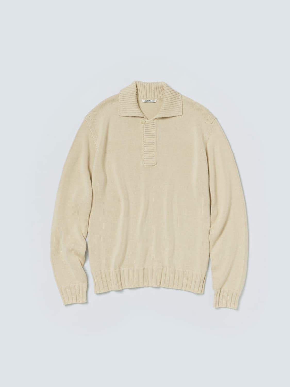 오라리 auralee 코튼 코드 플레이팅 니트 스키퍼 상품이미지1