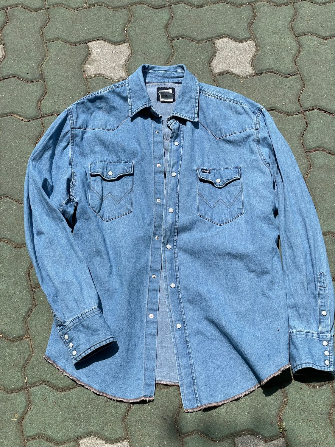 빈티지 랭글러 웨스턴 데님셔츠 xl 상품이미지1