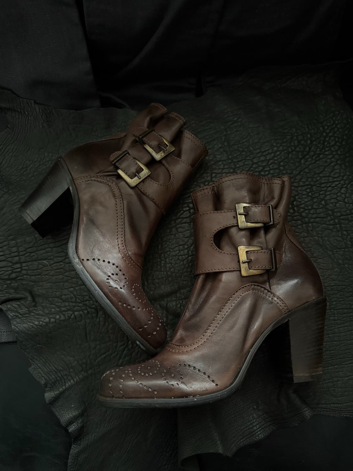 vera pelle loft 2버클 앵클스트랩 웨스턴부츠 상품이미지1