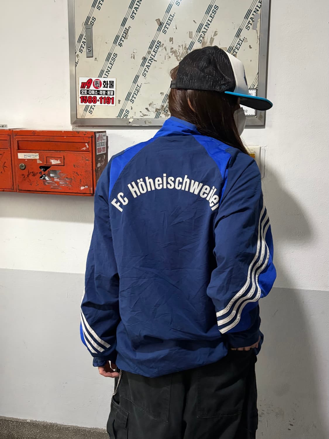 90s ADIDAS 블루 유니폼 윈드브레이커 jk 상품이미지2