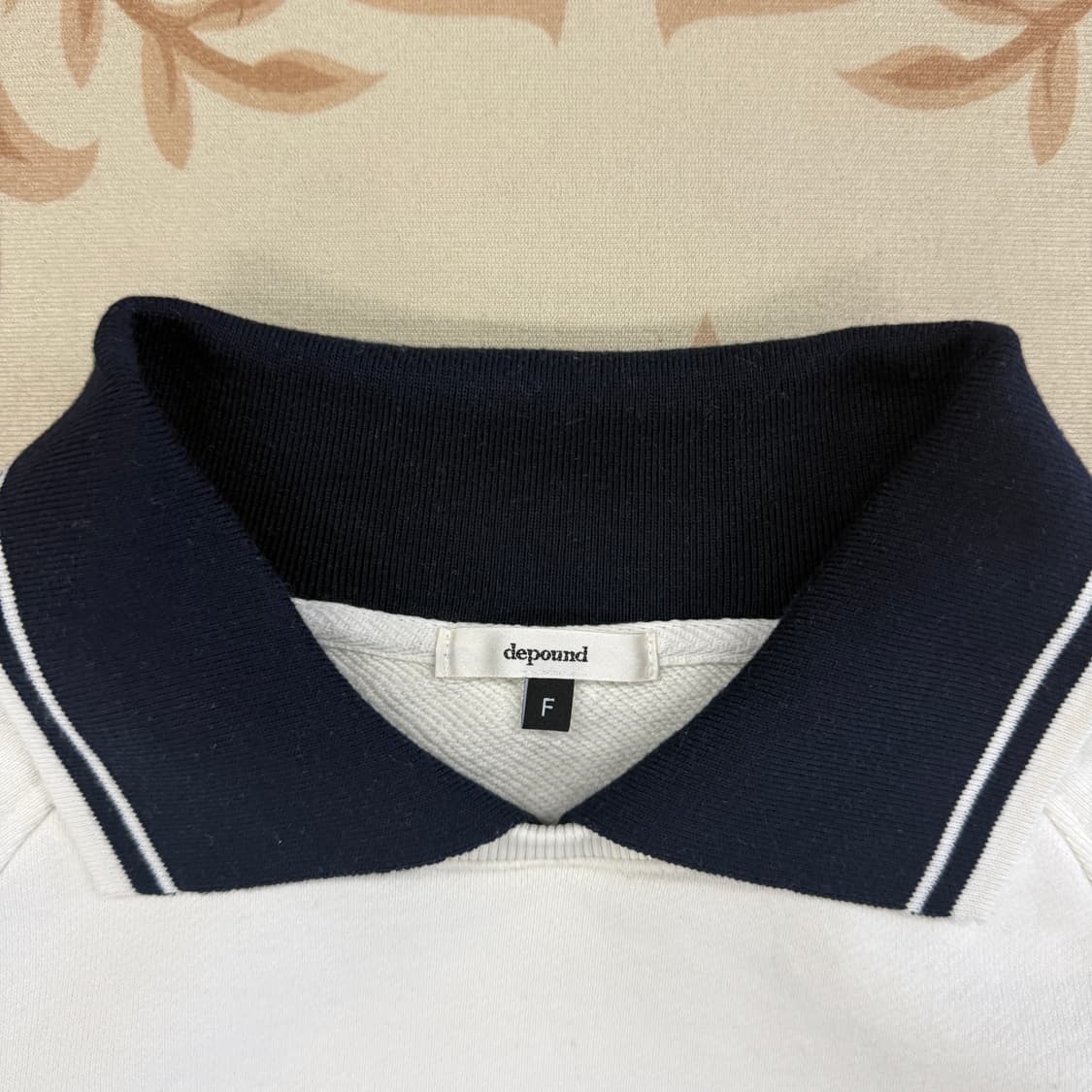 (F)드파운드 depound 카라 맨투맨(화이트) 상품이미지2