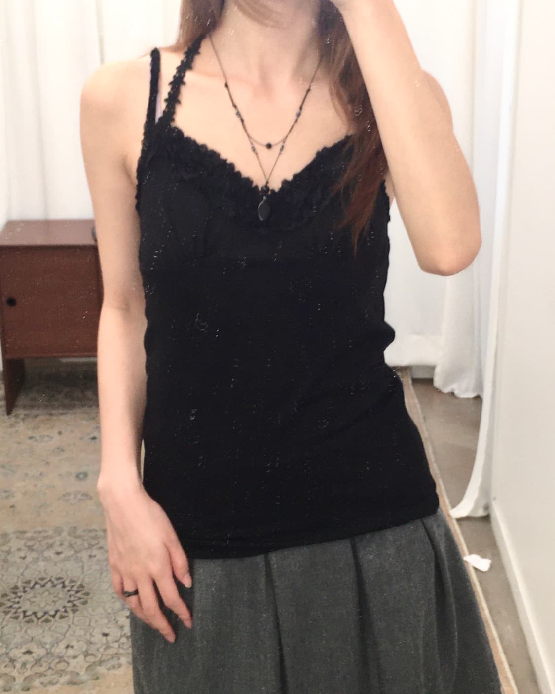 블랙 홀터넥 슬리브리스 상품이미지1