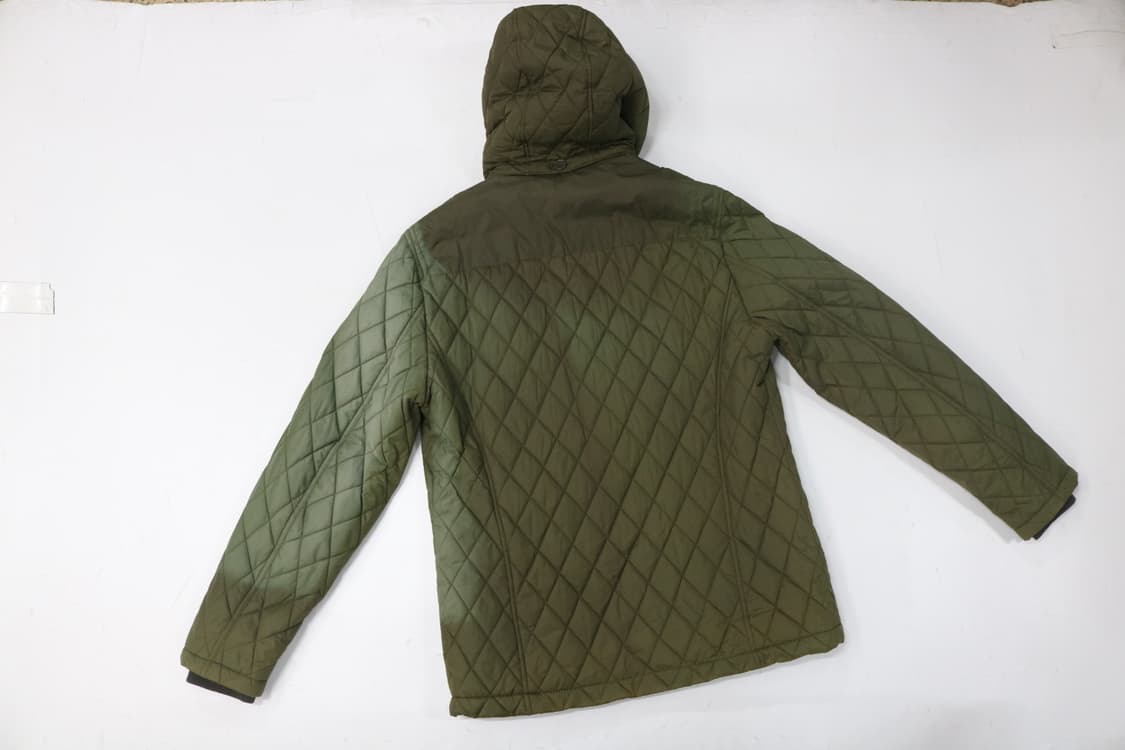 베네통 페이딩 빈티지 퀼팅 양털 후드 자켓 상품이미지5