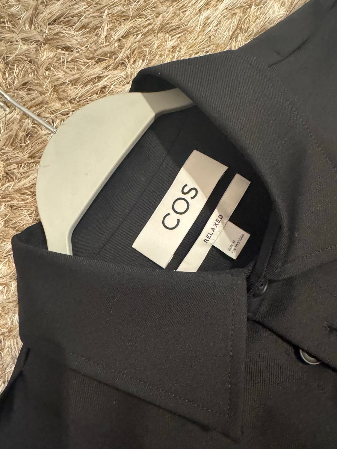 코스 COS 25fw 릴랙스드 울 블렌드 셔츠 black m size  상품이미지6