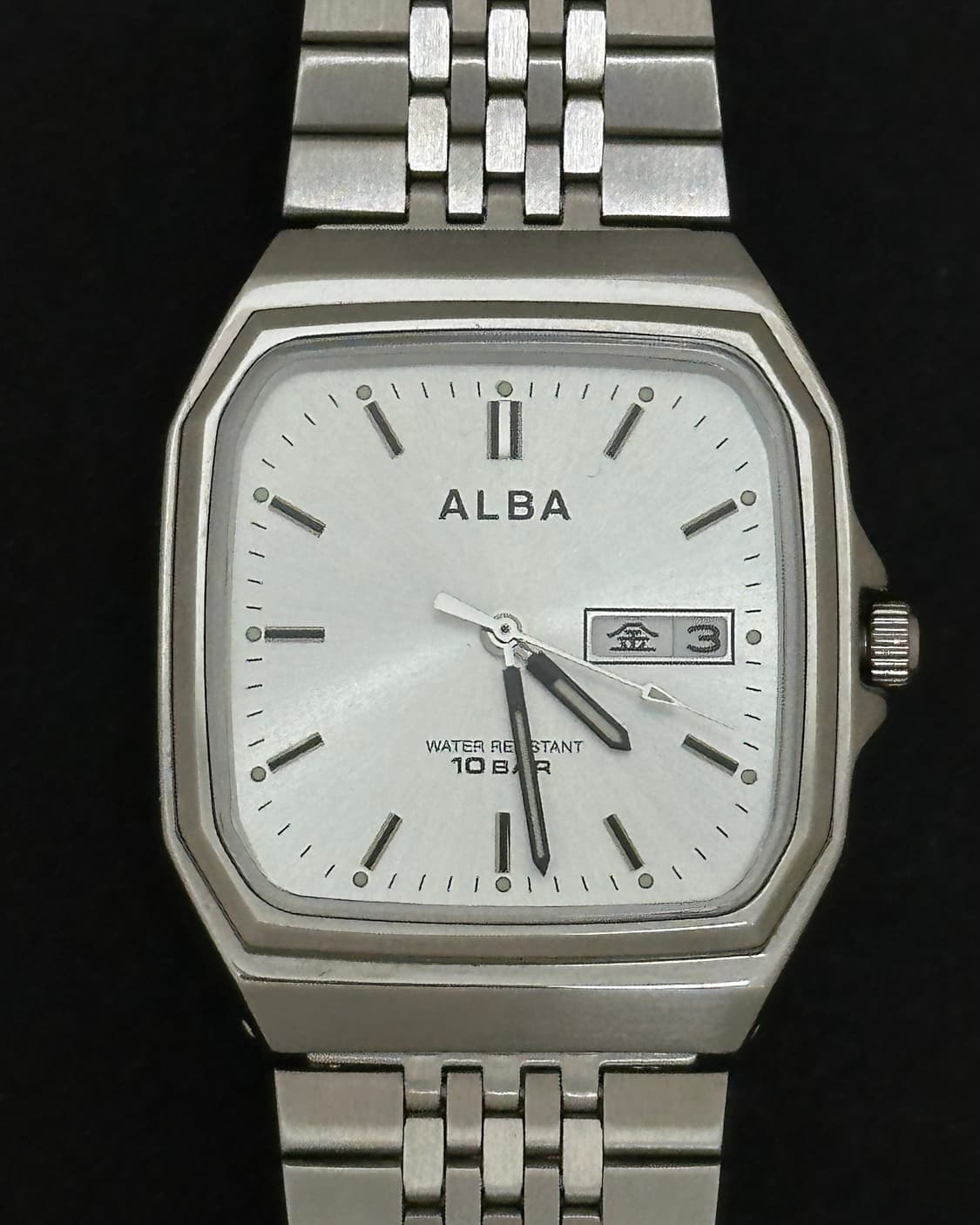 세이코 알바 실버 옥타곤 쿼츠 시계 상품이미지3