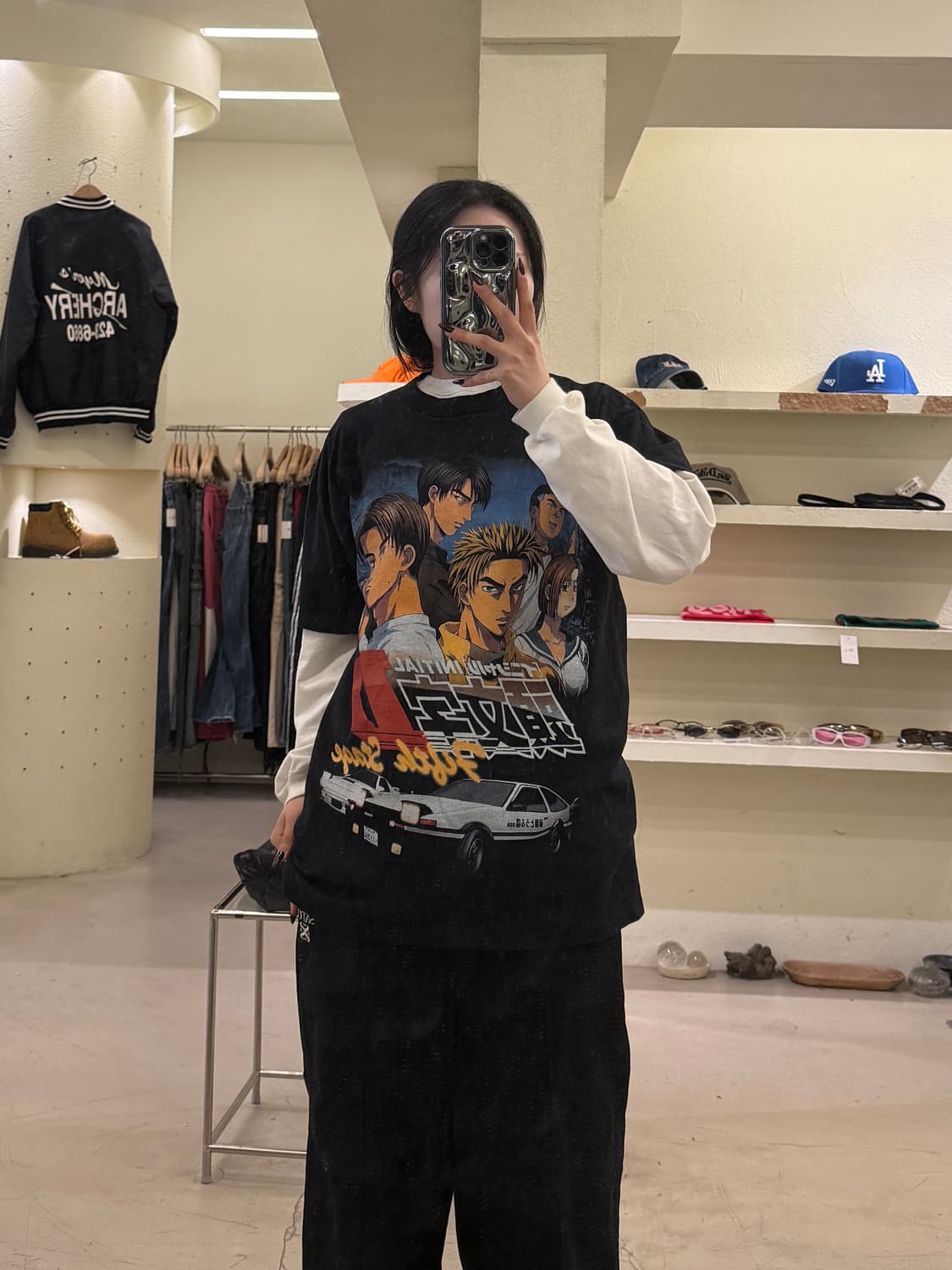 빈티지 이니셜D 프린팅 반팔 티셔츠 U1281 상품이미지1