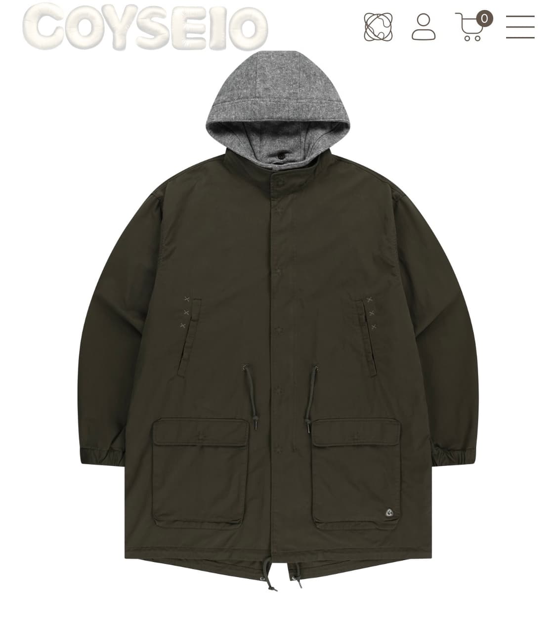 코이세이오 WASHED MILITARY JACKET MUD KHAKI 상품이미지1