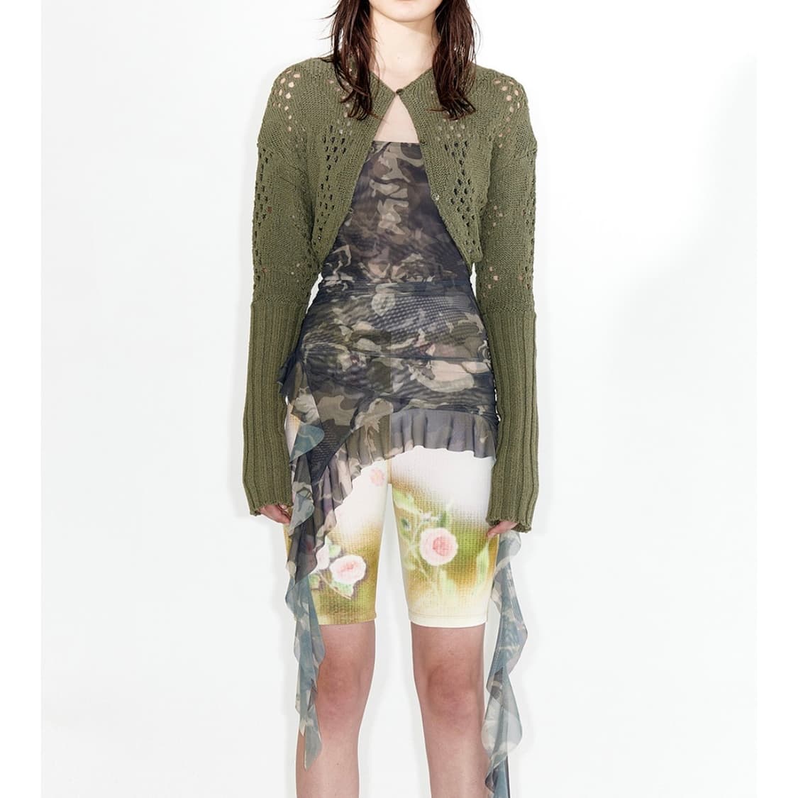 오픈 와이와이 Argyle Pointelle Knit Bolero 상품이미지1