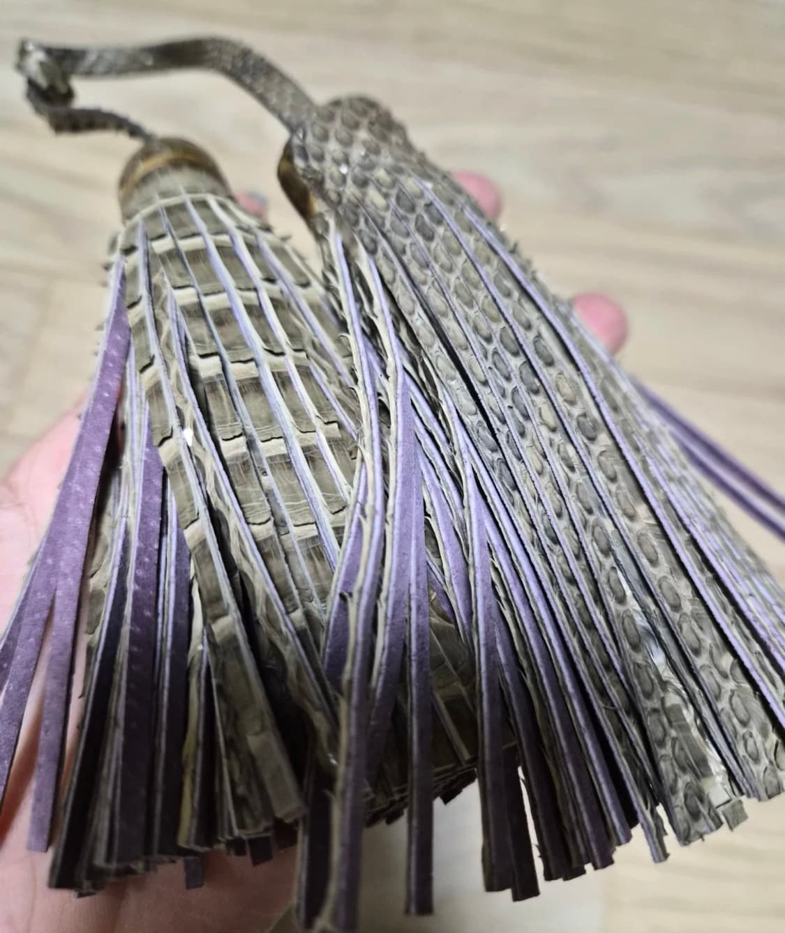 리얼 파이톤 (뱀피) 태슬 장식 (미사용) 상품이미지1