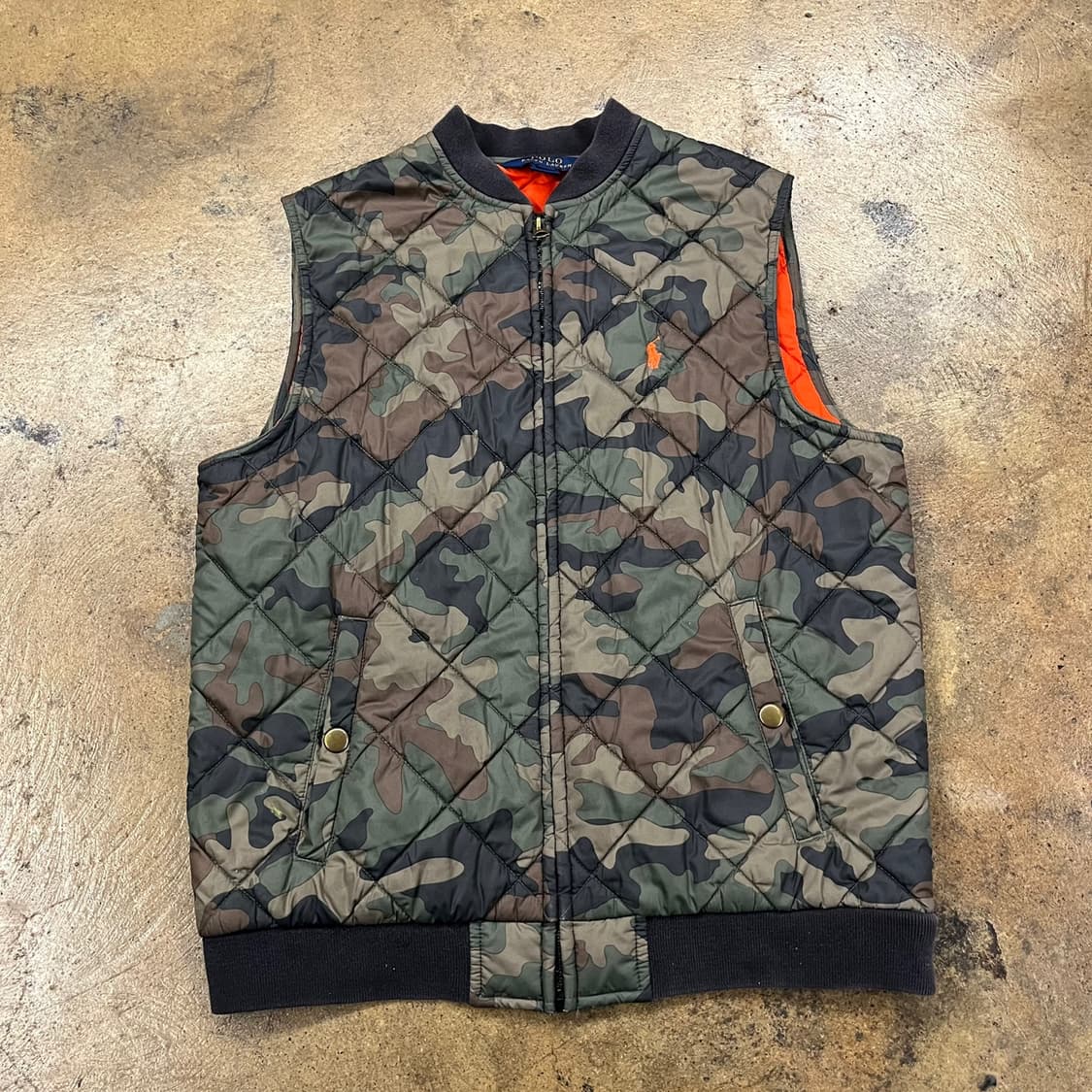 [정품/L] 폴로 랄프로렌 카모 밀리터리 퀼팅 조끼 b8 상품이미지2