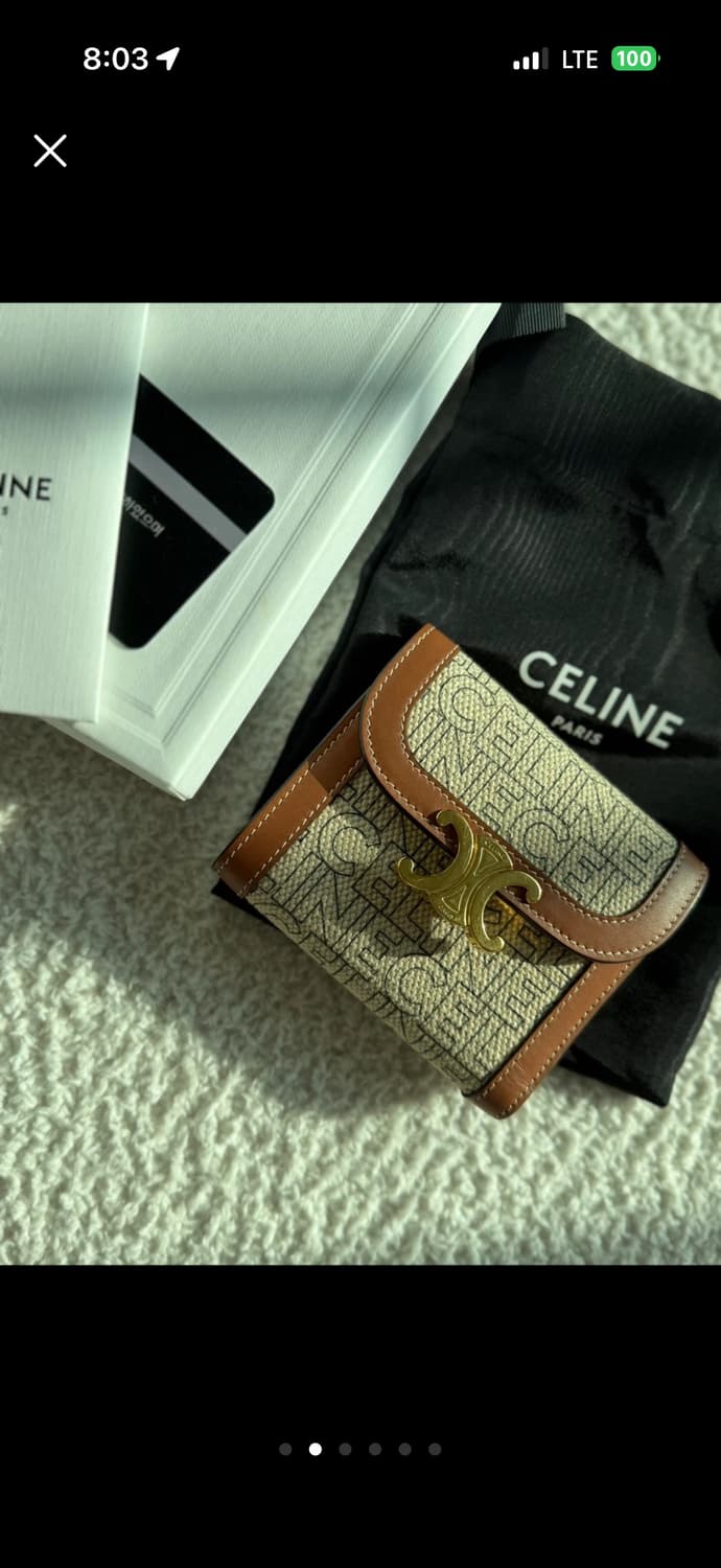 셀린느 트리옹프 캔버스 반지갑 상품이미지2