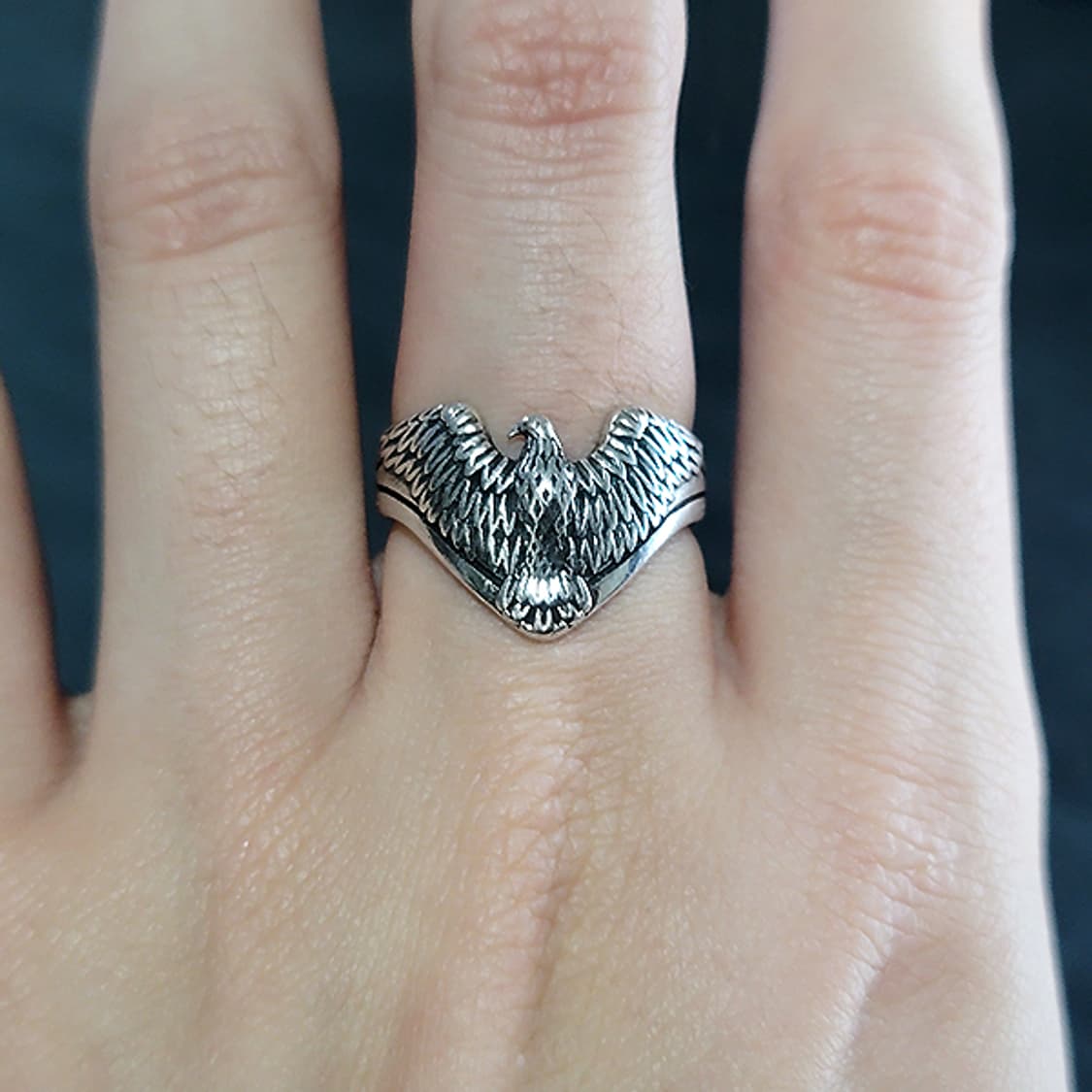 Kail 실버 남자 엔틱 빈티지 명품 독수리 새 반지 상품이미지7
