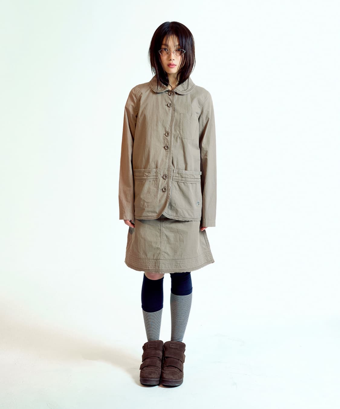 코이세이오 더블 레이어 스트라이프 삭스 네이비 상품이미지3