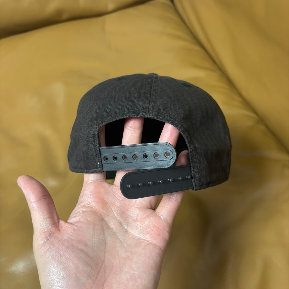 RRL 더블알엘 랄프로렌 폴로 블랙 6패널 볼캡 윙캡 모자 (Black) 상품이미지7