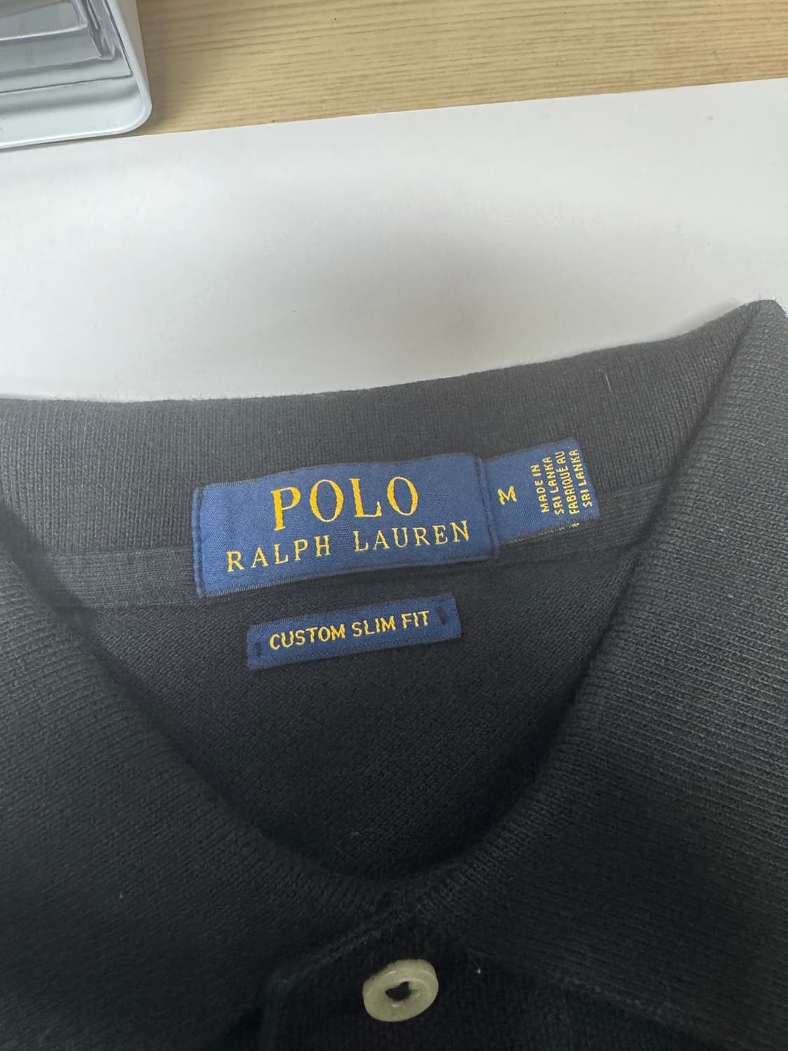 [S급] 폴로 랄프로렌 빅포니 커스텀 슬림핏 카라티 (블랙) 상품이미지2