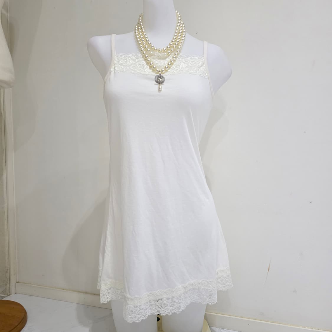 일본빈티지)페어리계 히메갸루st 레이스 로맨틱 레이어드 롱슬리브리스 상품이미지1