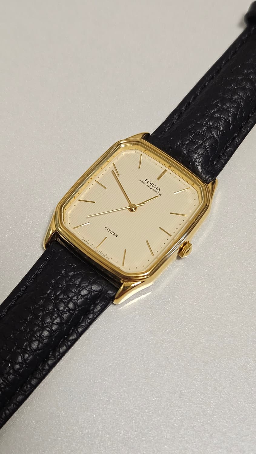 빈티지 시티즌 Forma 금장 가죽 시계 상품이미지1