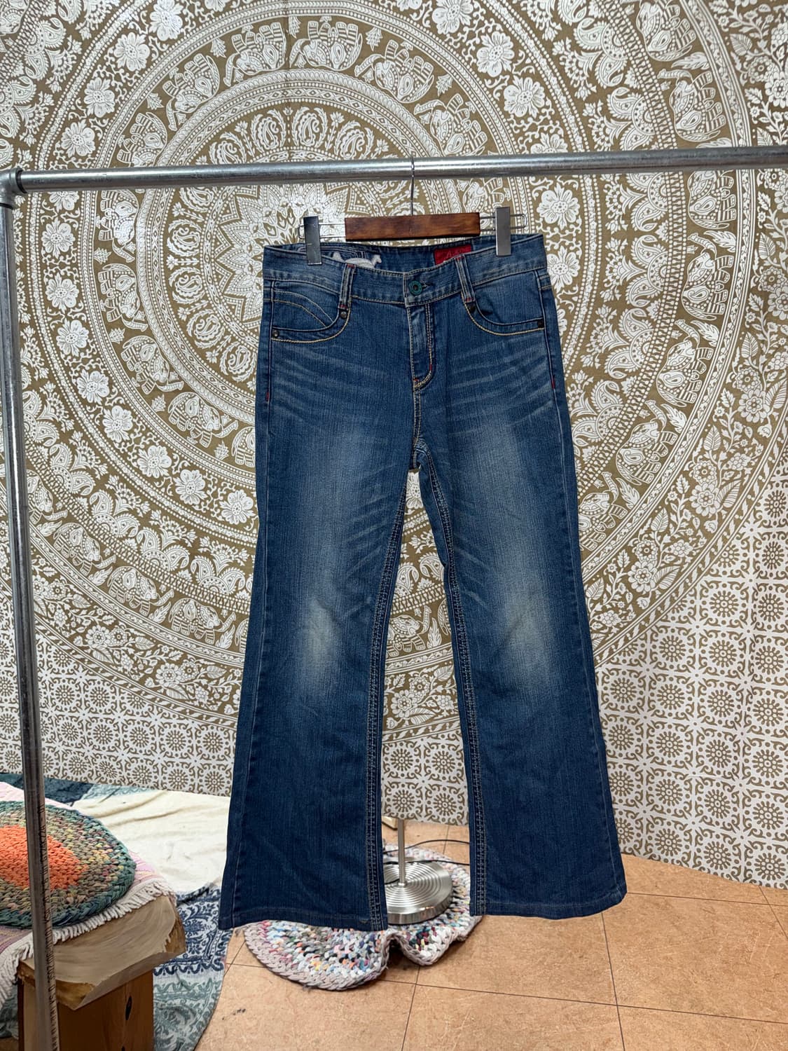 빈티지 패치 워싱 부츠컷 데님팬츠  상품이미지4