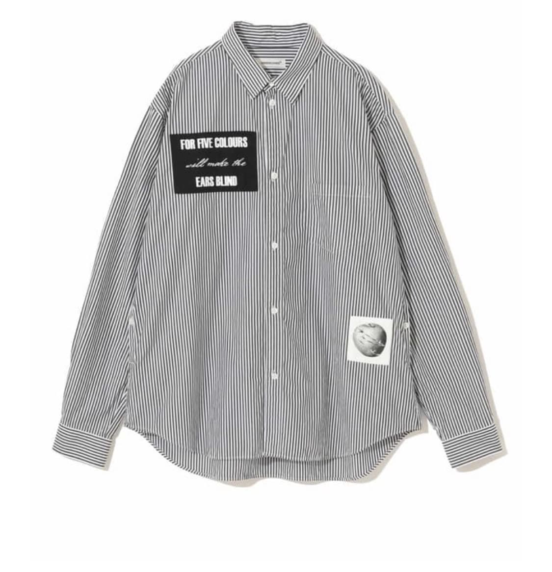 [4 사이즈] 25시즌 언더커버 패치 스트라이프 셔츠 상품이미지1