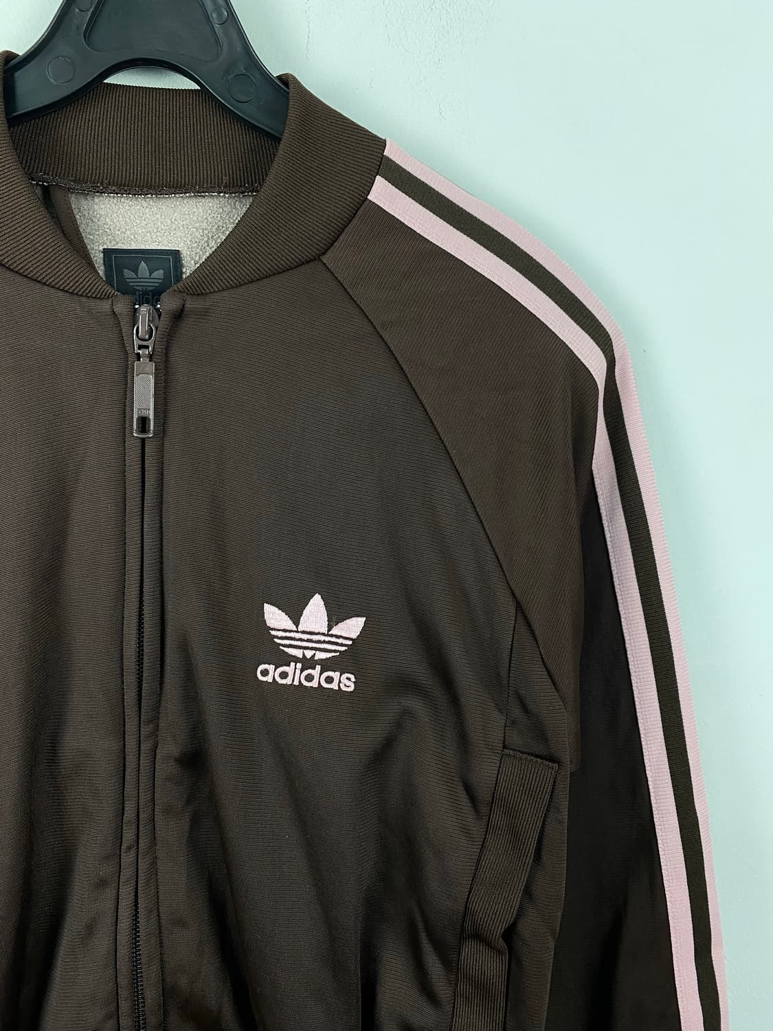 아디다스 브라운핑크 크롭 트랙탑 져지 XS <545> 상품이미지3