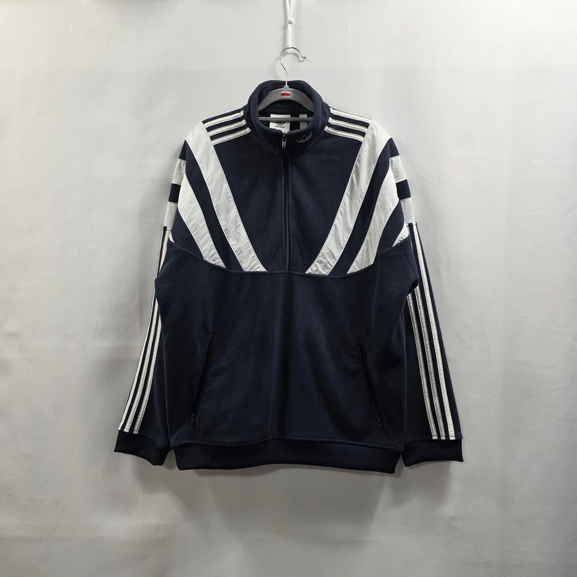 0157 아디다스 발란타 트랙탑 폴라 플리스 맨투맨 반집업 XL 상품이미지1