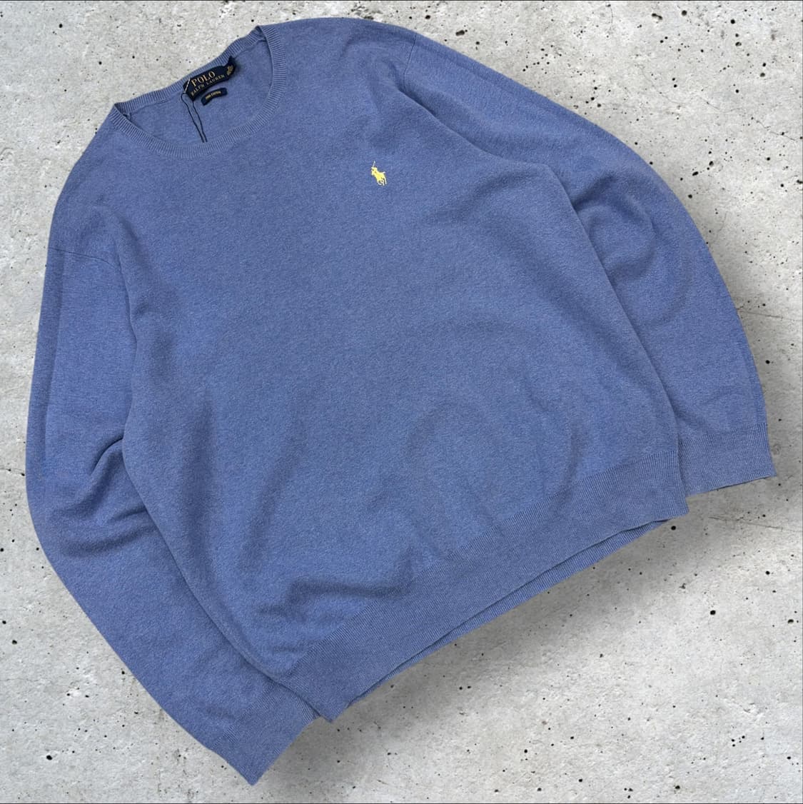 [XL] 폴로 랄프로렌 피마코튼 블루 니트 스웨터 D236 상품이미지1