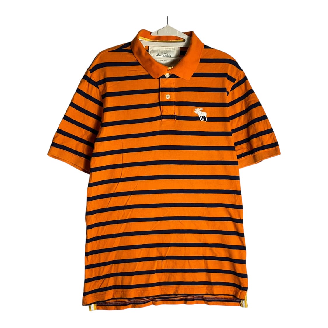 [Abercrombie] 아베크롬비 오렌지 스트라이프 PK 반팔티셔츠 상품이미지1
