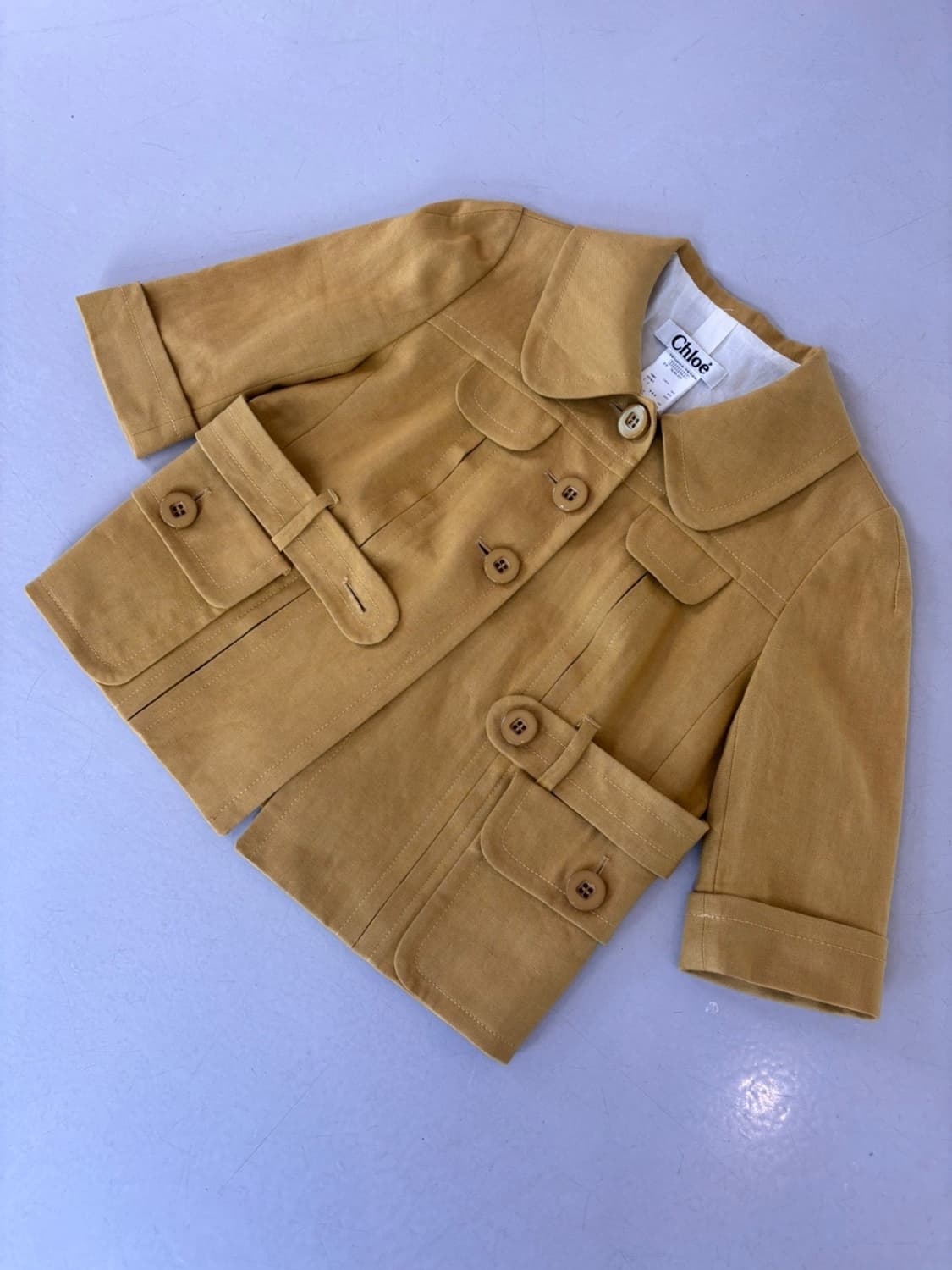 Vintage Chole Linen Half Jacket 상품이미지3