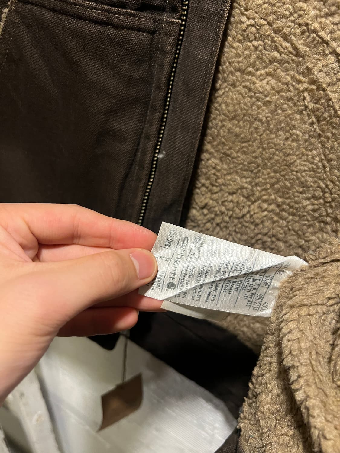 [M]칼하트 USA 플리스 라이닝 다크브라운 워크 베스트 상품이미지6