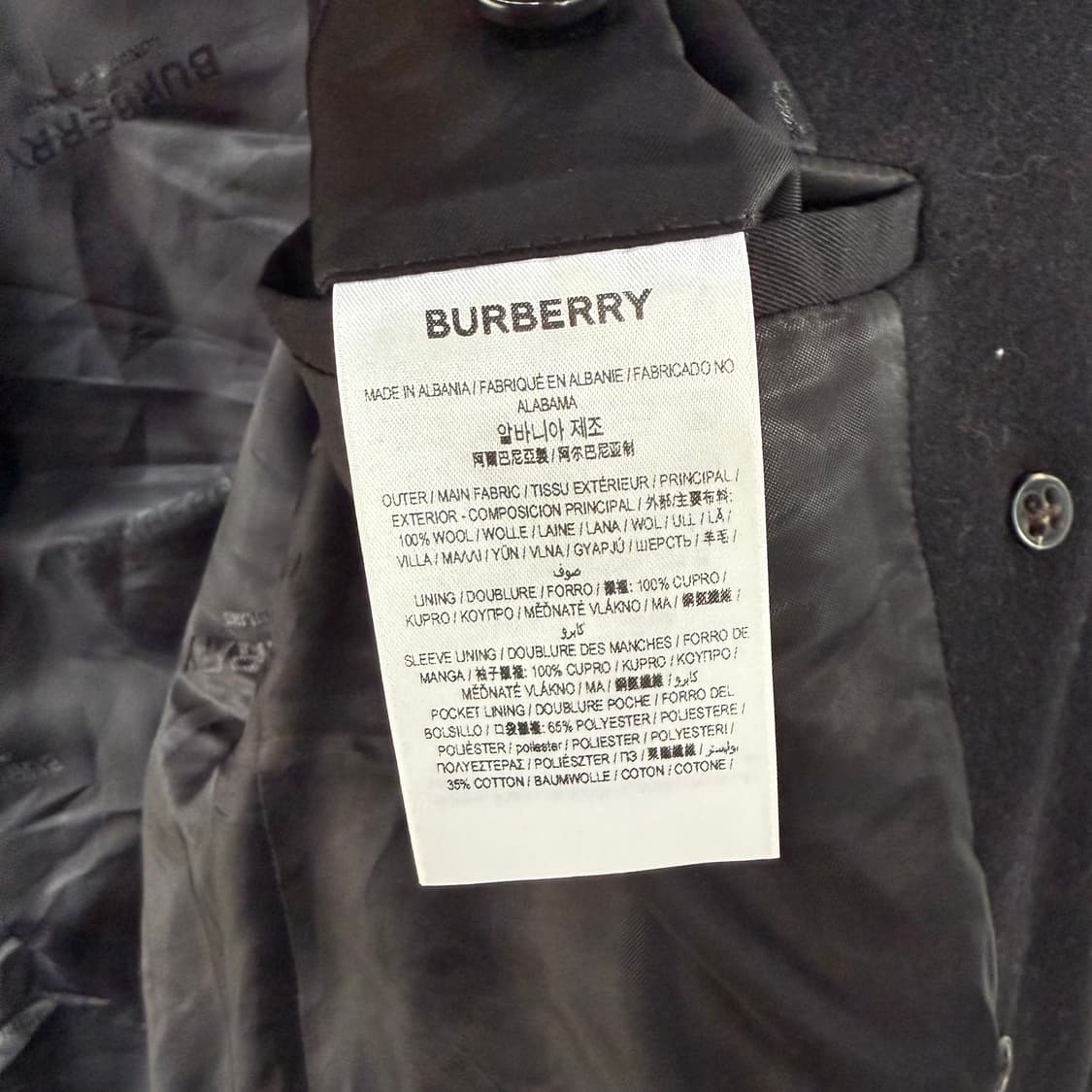 버버리 울 블렌드 더블 피코트 상품이미지4