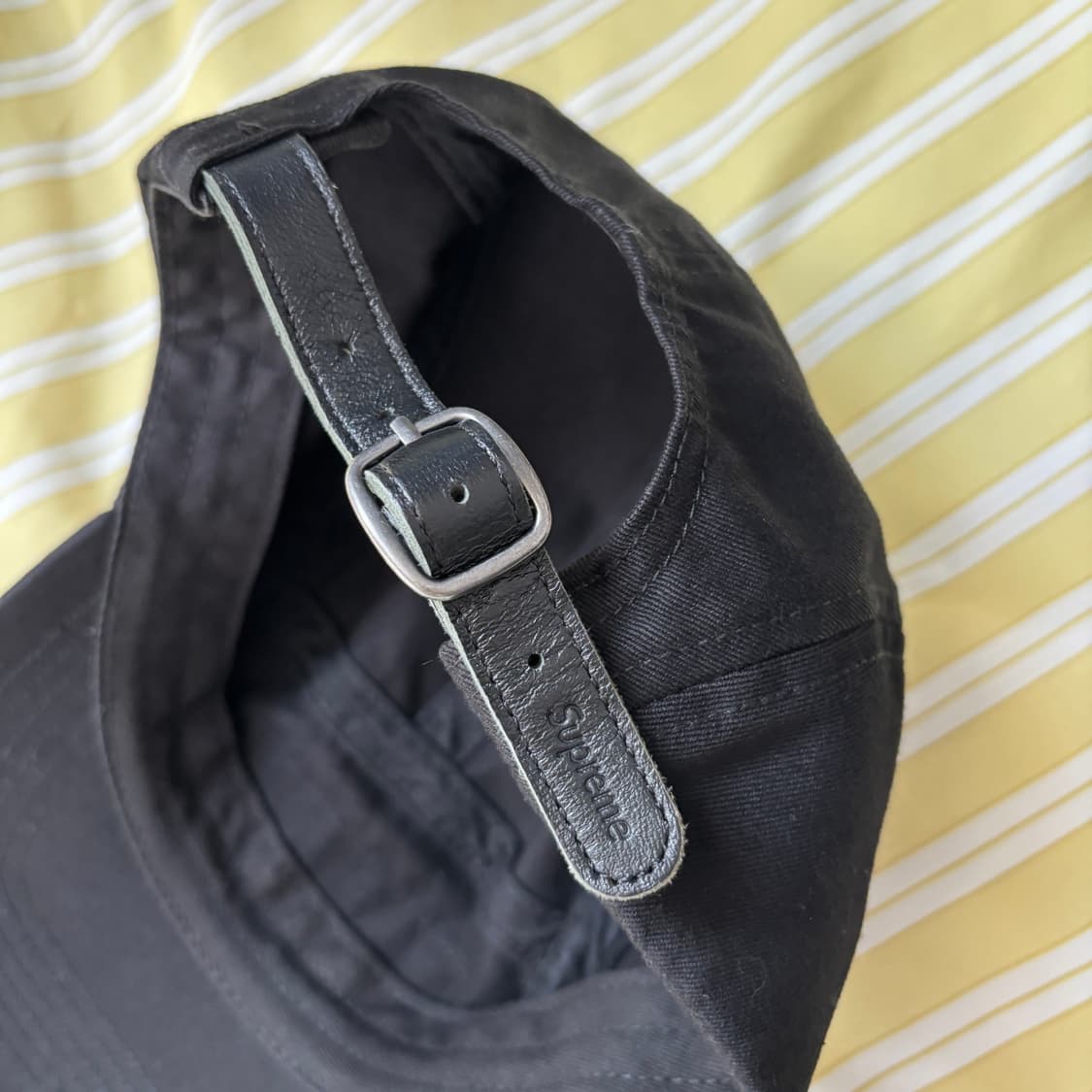 슈프림 워시드 치노 트윌 캠프캡 블랙 상품이미지5