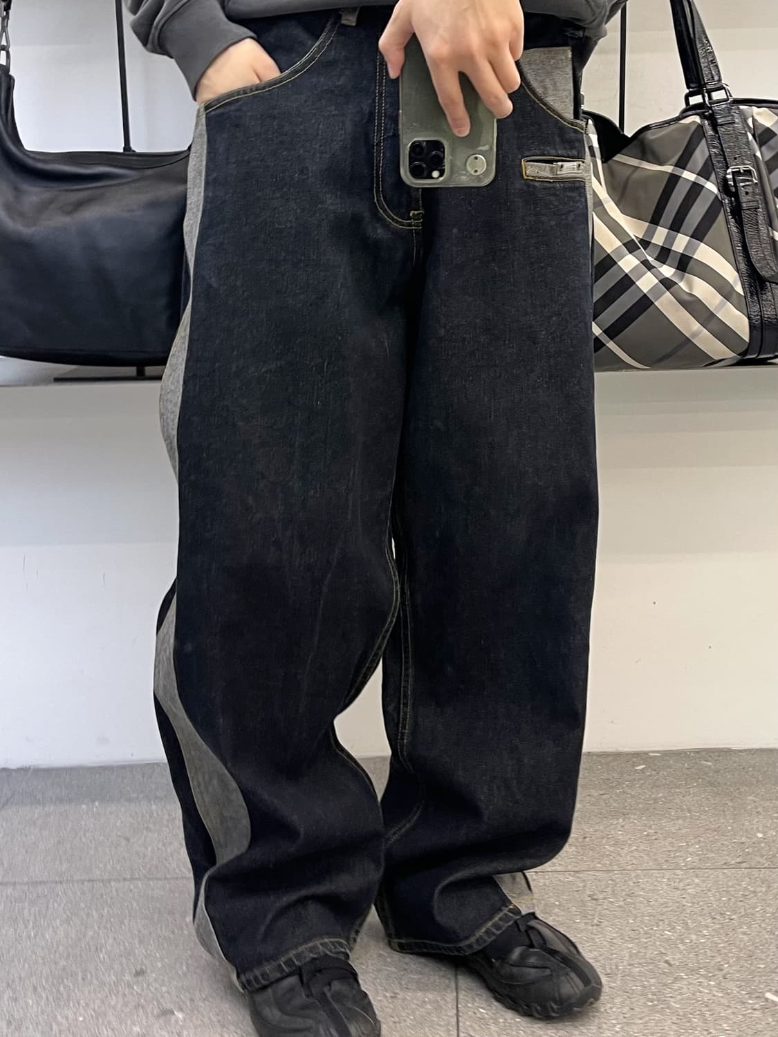 Freaky Massive 808 사이드 라인 올드스쿨 데님 팬츠 상품이미지1