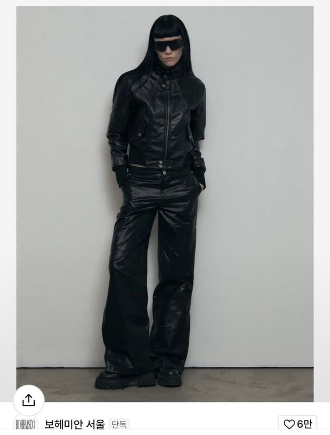 보헤미안서울 highneck moto jacket 하이넥 모토자켓 슬림 상품이미지2