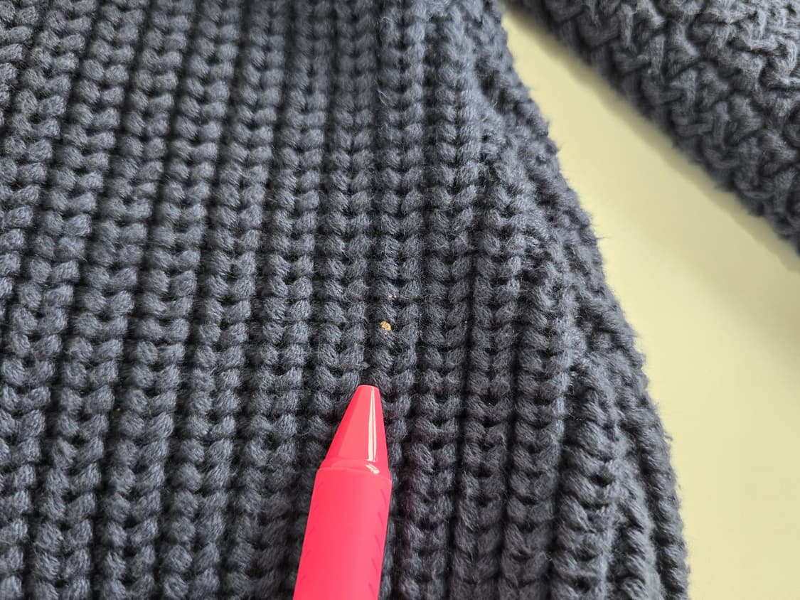 타미진스 브이넥 크롭 가디건 네이비 XS 상품이미지8