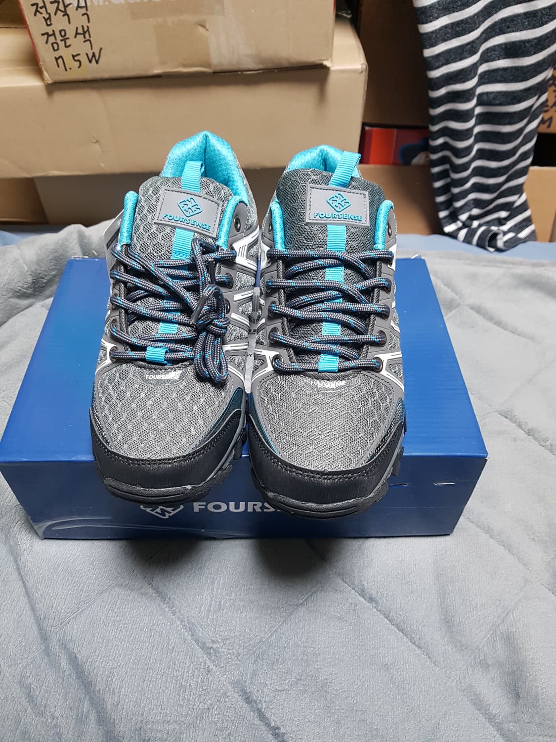 FOURSENSE 포센스 등산화 운동화 그레이/블루 상품이미지1