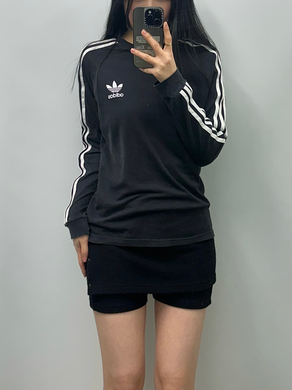 아디다스 블랙 사이드라인 롱 슬리브 상품이미지1