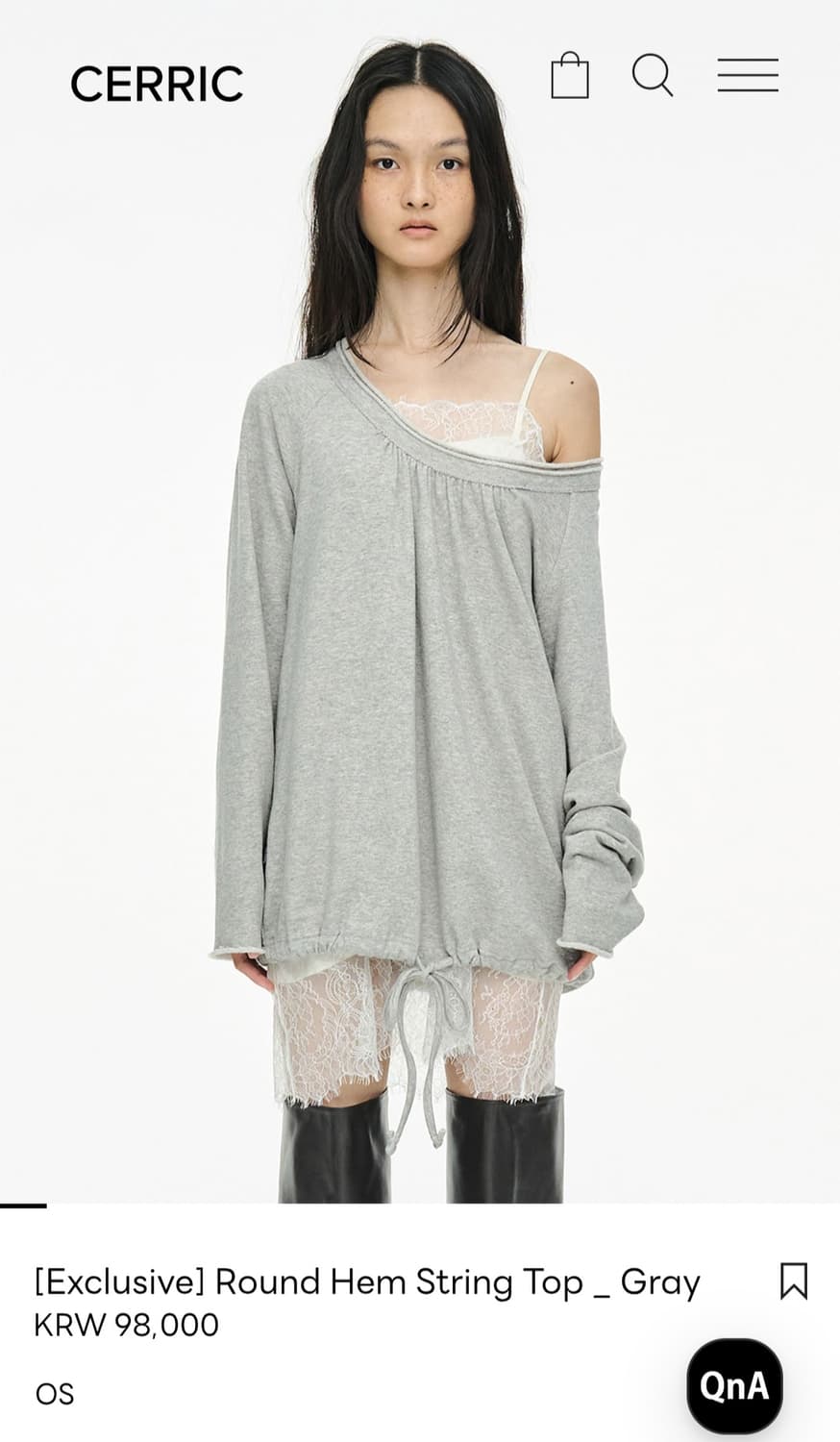 세릭 Round Hem String Top 상품이미지1