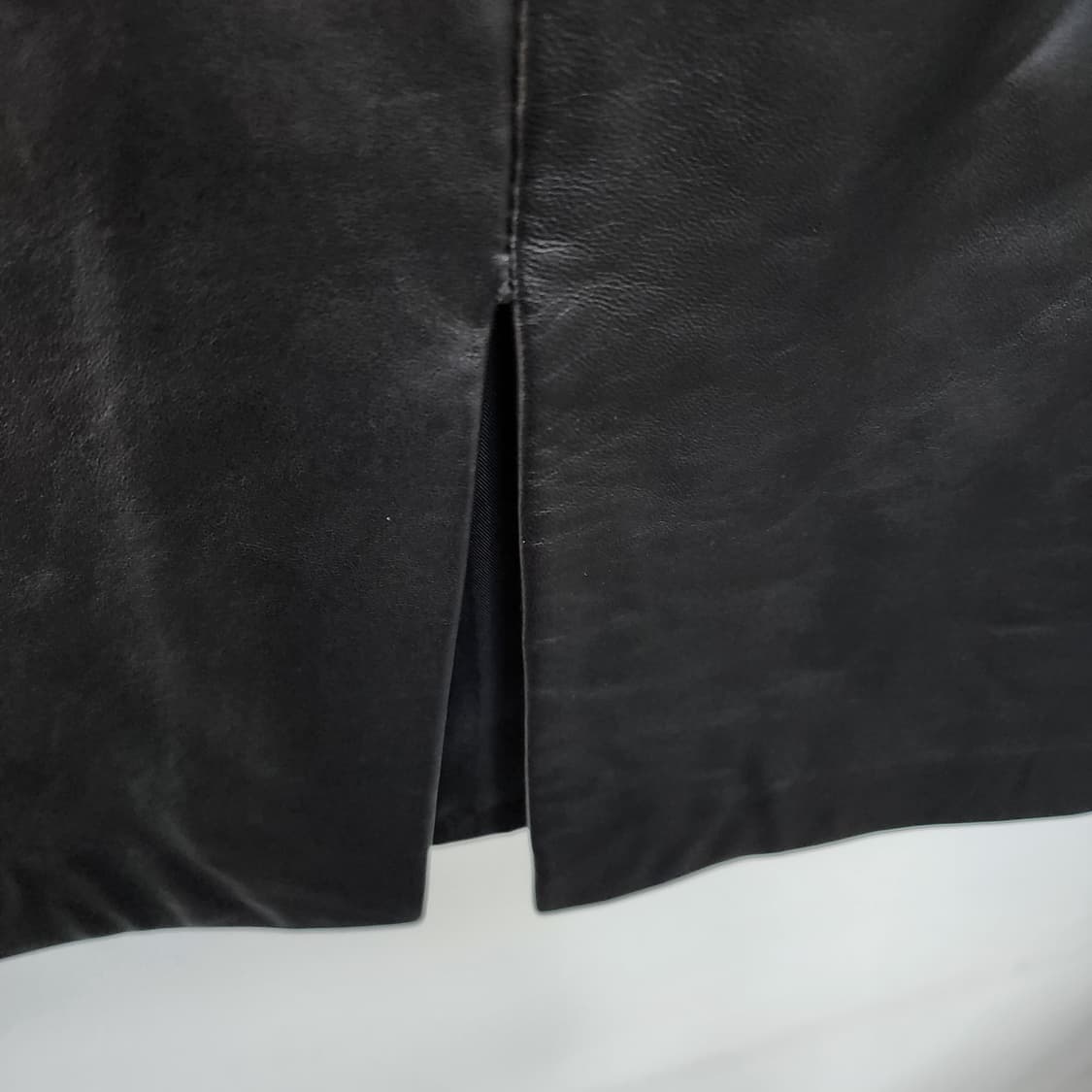 MIK 블랙 양가죽 스커트 H라인 상품이미지3