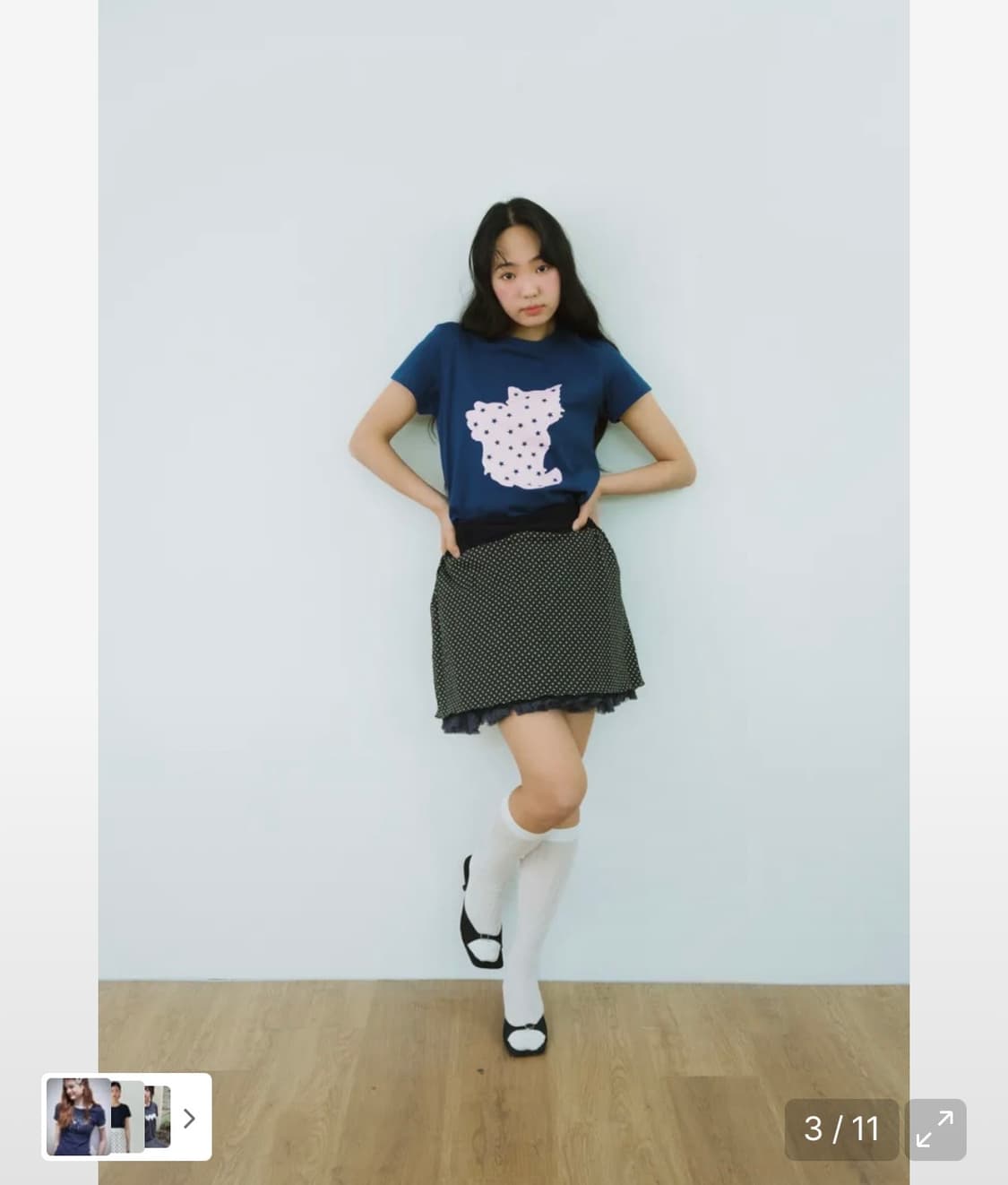 샤키리 스타라이트 키리 탑 네이비 상품이미지2