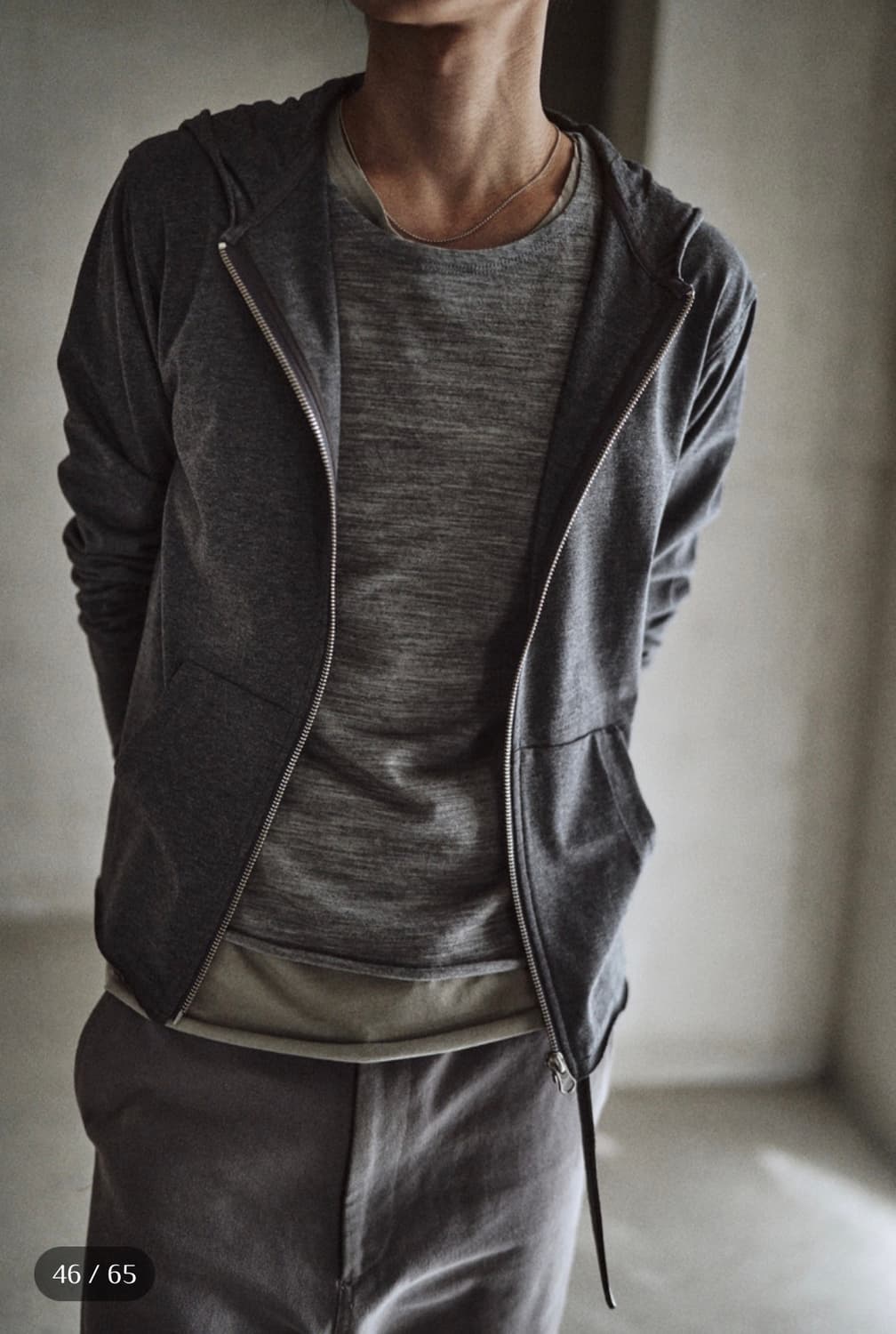 모노 프리베 텍스쳐 후디 집업  상품이미지4