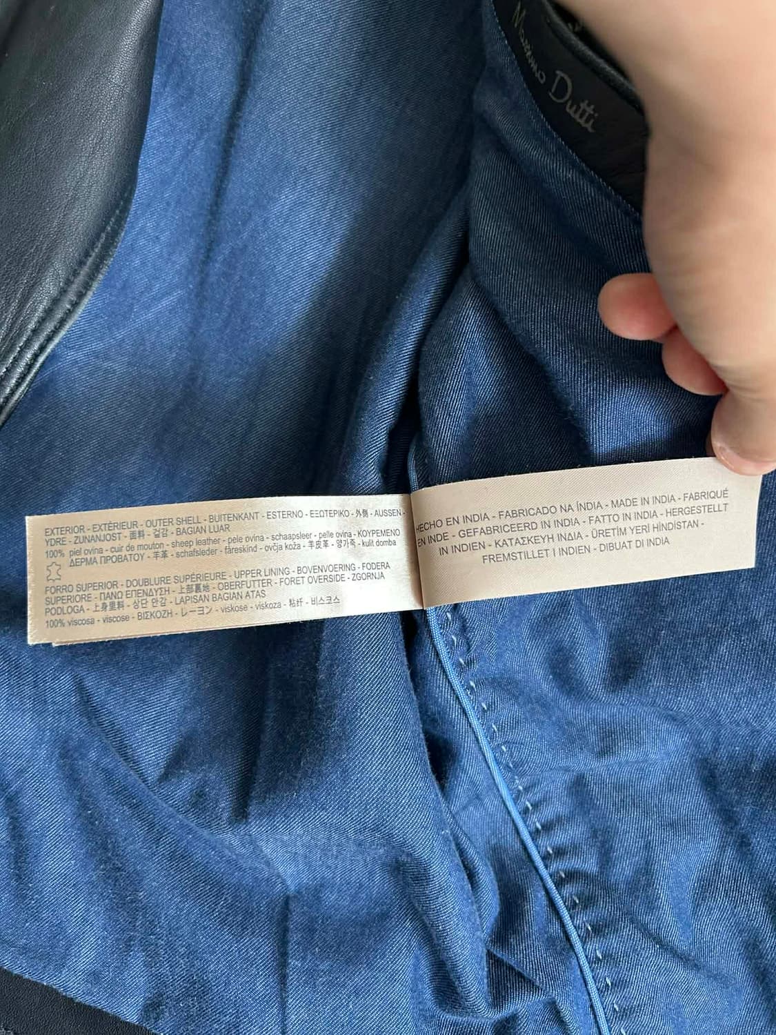 [S] 마시모두띠 비대칭 양가죽 슬림 라이더 자켓 상품이미지8