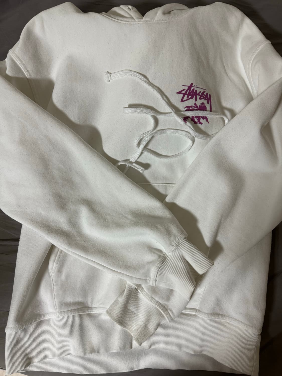 스투시 후드티 라이온 닷 후드 화이트 L 상품이미지3