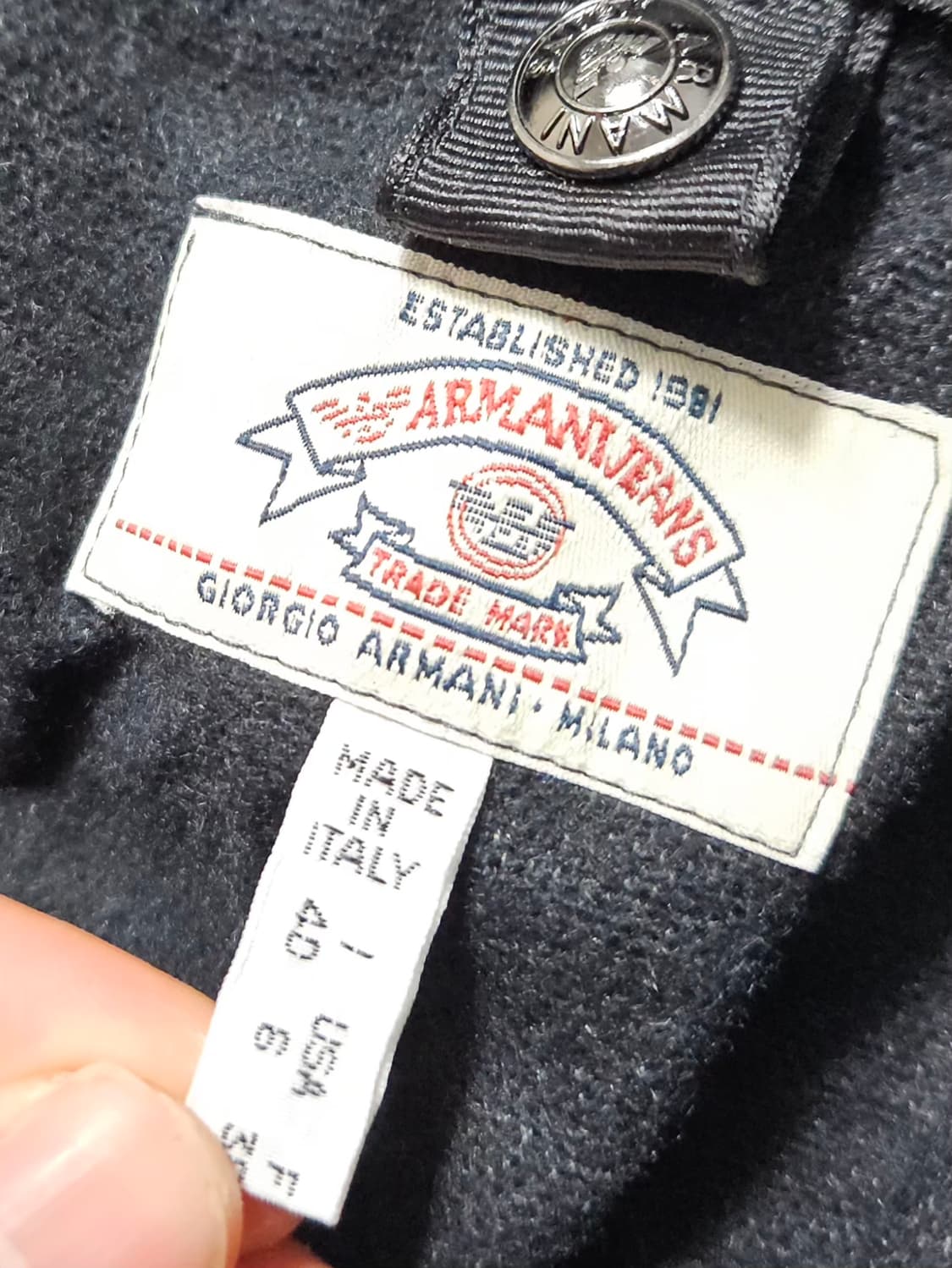 90s 알마니 진스 후드 자켓 2in1 M 40 armani jeans 상품이미지7