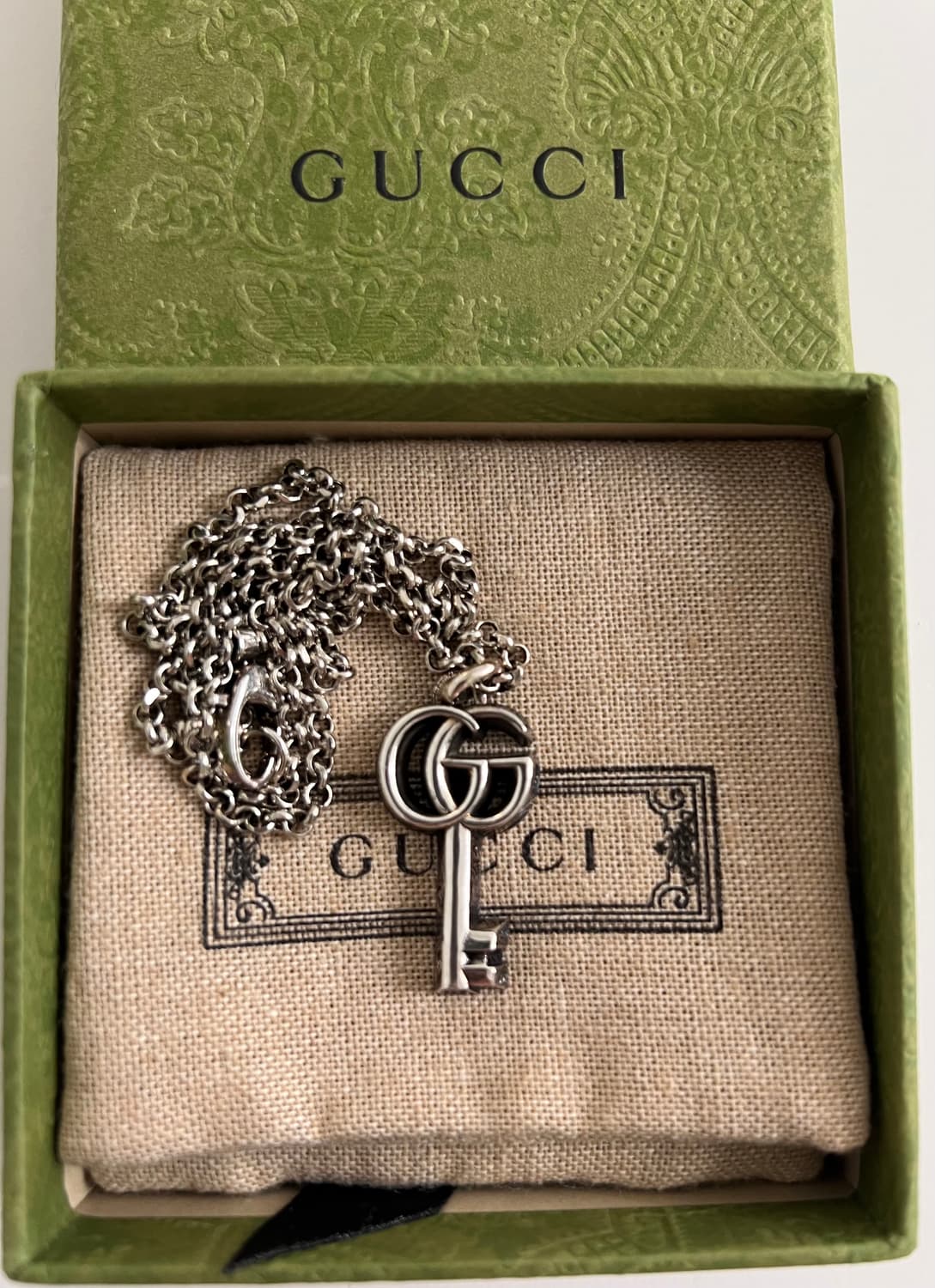 구찌 실버 더블 g 키 목걸이 상품이미지4