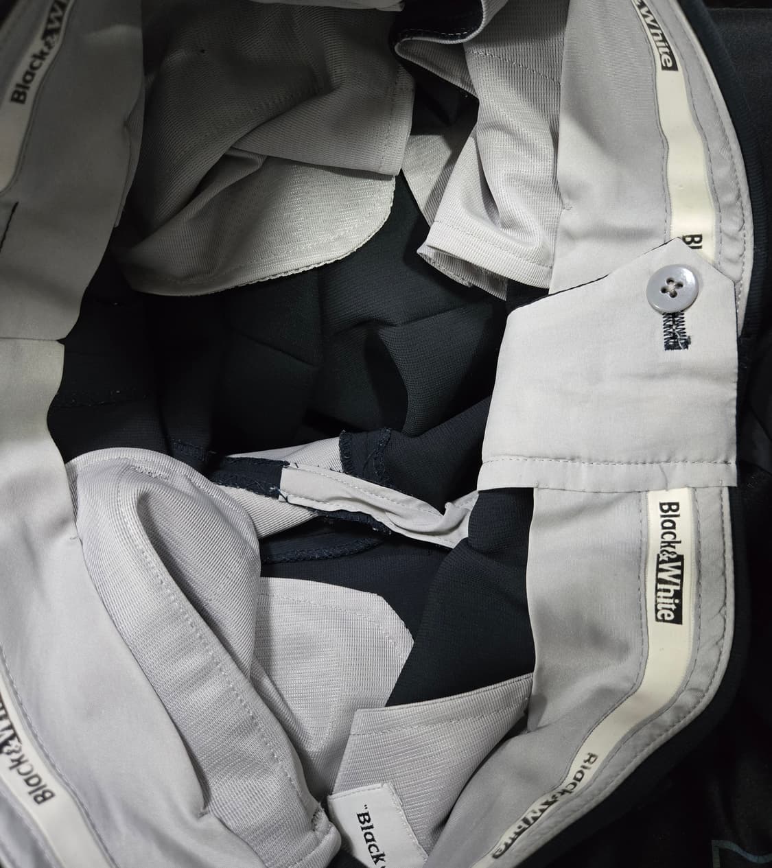 블랙앤화이트 핀턱 골프바지 슬랙스 32 상품이미지7