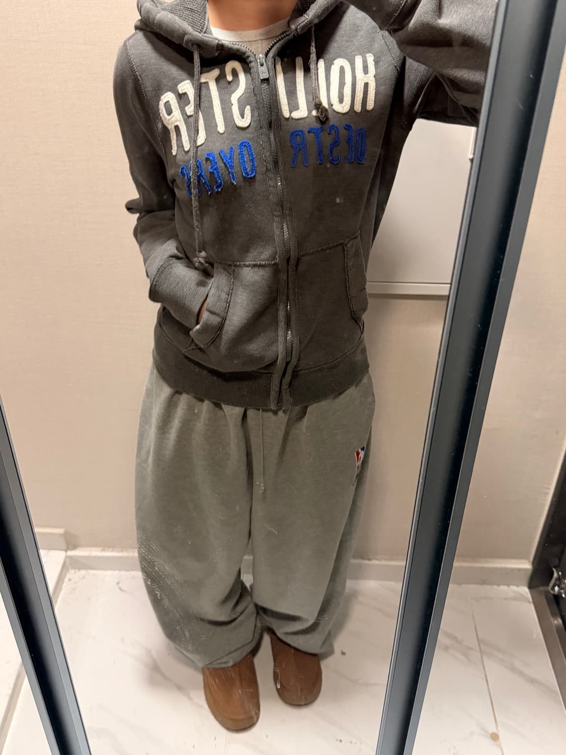 홀리스터 그레이 후드집업 s 상품이미지1