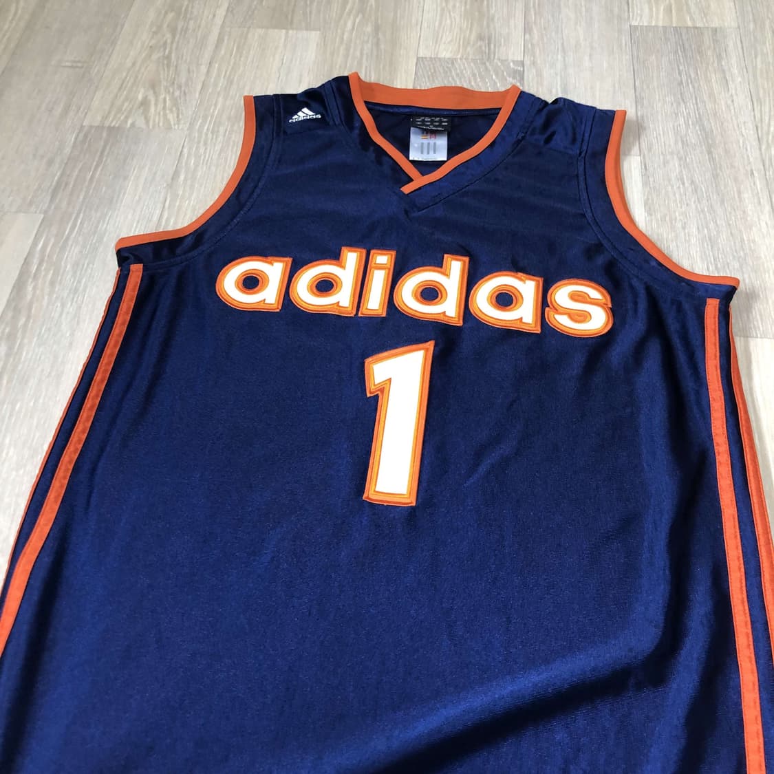 (95) 아디다스 adidas 베스킷볼 게이밍져지 네이비 오렌지 농구져지 상품이미지2