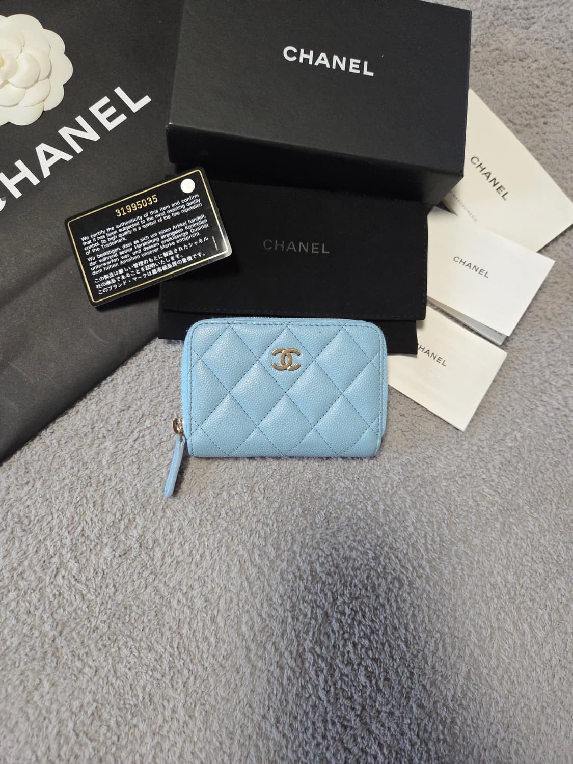 [정품/풀구성] 샤넬 CC 로고 클래식 캐비어 코인 카드지갑 상품이미지1